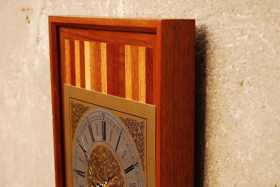 Wood Rectangular Butcher Block Wall Clock