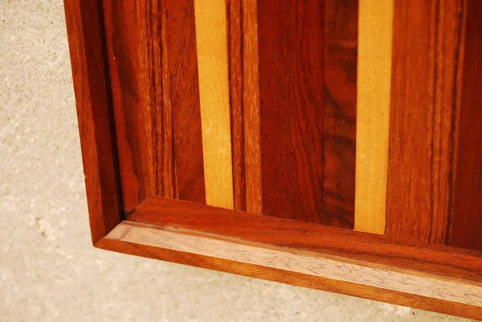 Wood Rectangular Butcher Block Wall Clock