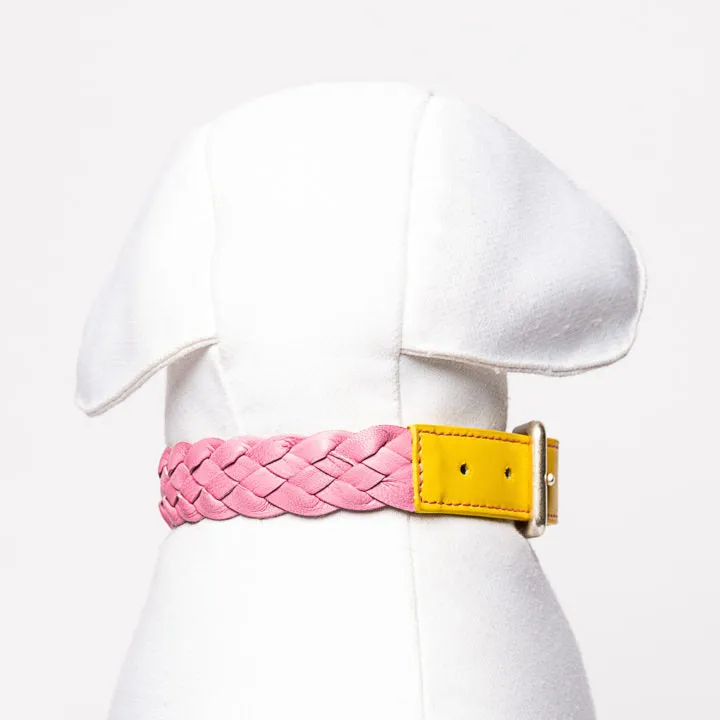 Yellow & Pink Braid Collar
