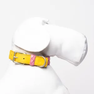 Yellow & Pink Braid Collar